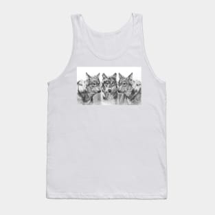 First Snowfall wolf drawing Tank Top